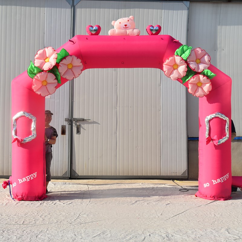 三穗粉色婚礼拱门